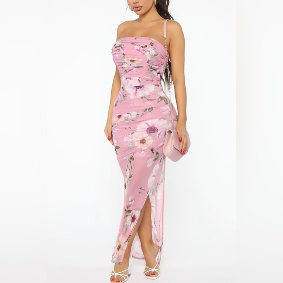 Flowers from You Mesh Maxi Dress (Fashion Nova) - Picture 1 of 6